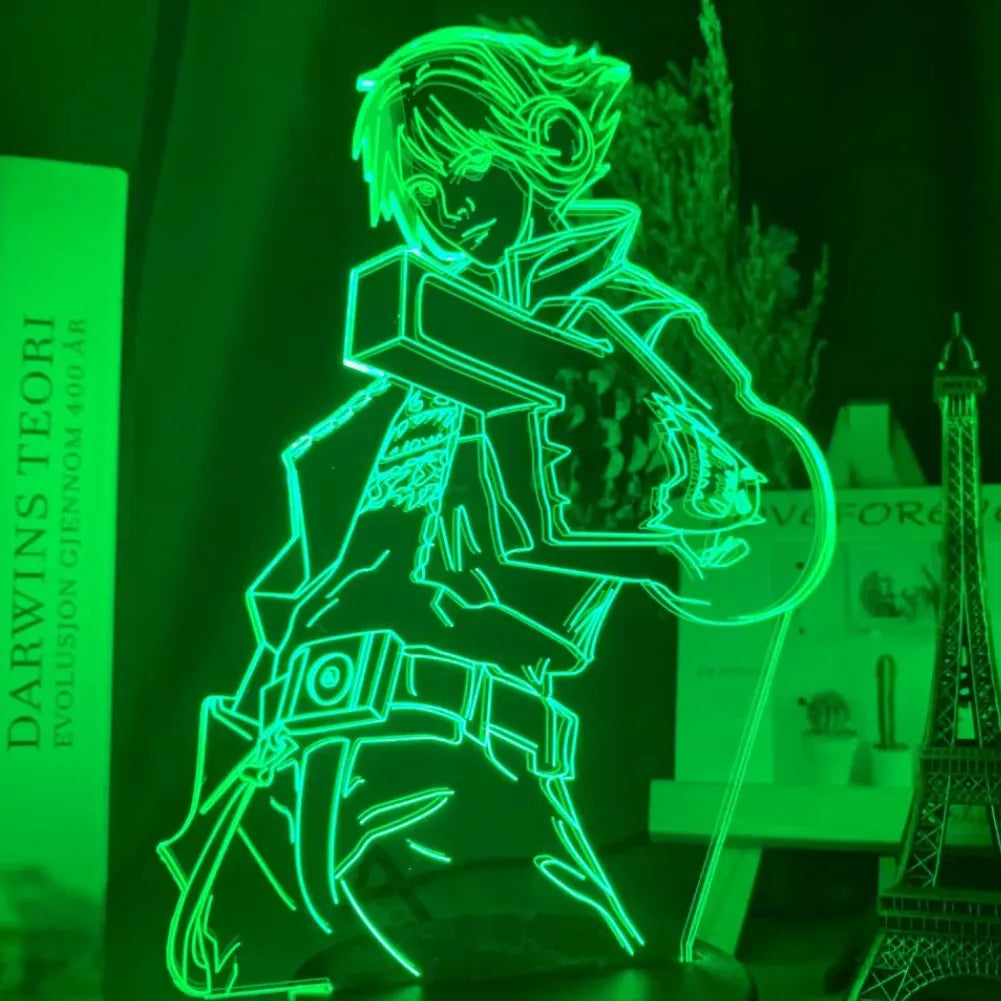 Lampe 3D LED Ezreal de couleur verte