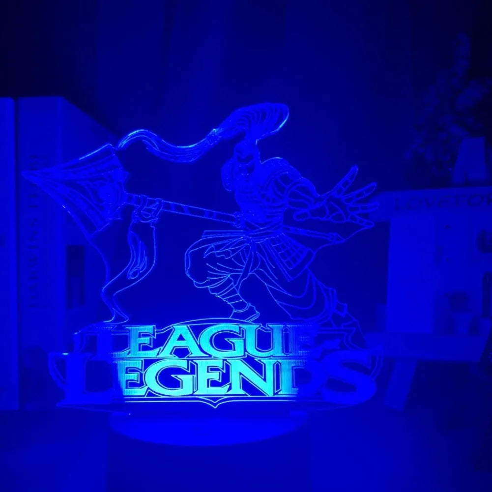 Lampe 3D LED Xin Zhao de couleur bleu