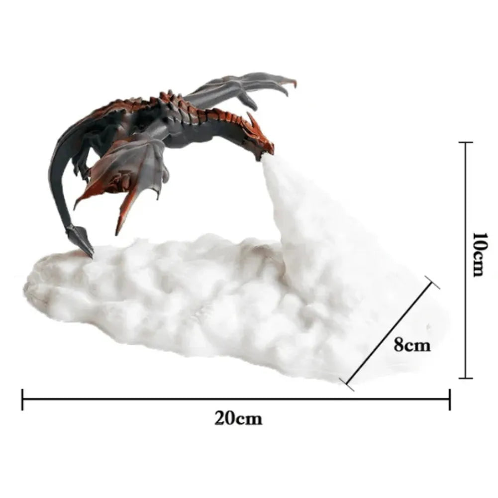 Dimension de flamme de dragon en impression 3D.