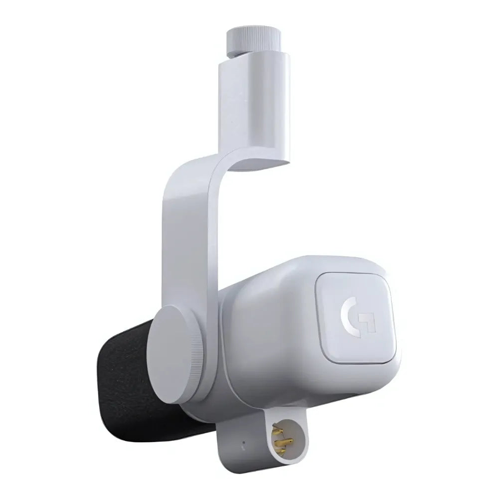 Connexion XLR du microphone Logitech Yeti Studio Blanc.