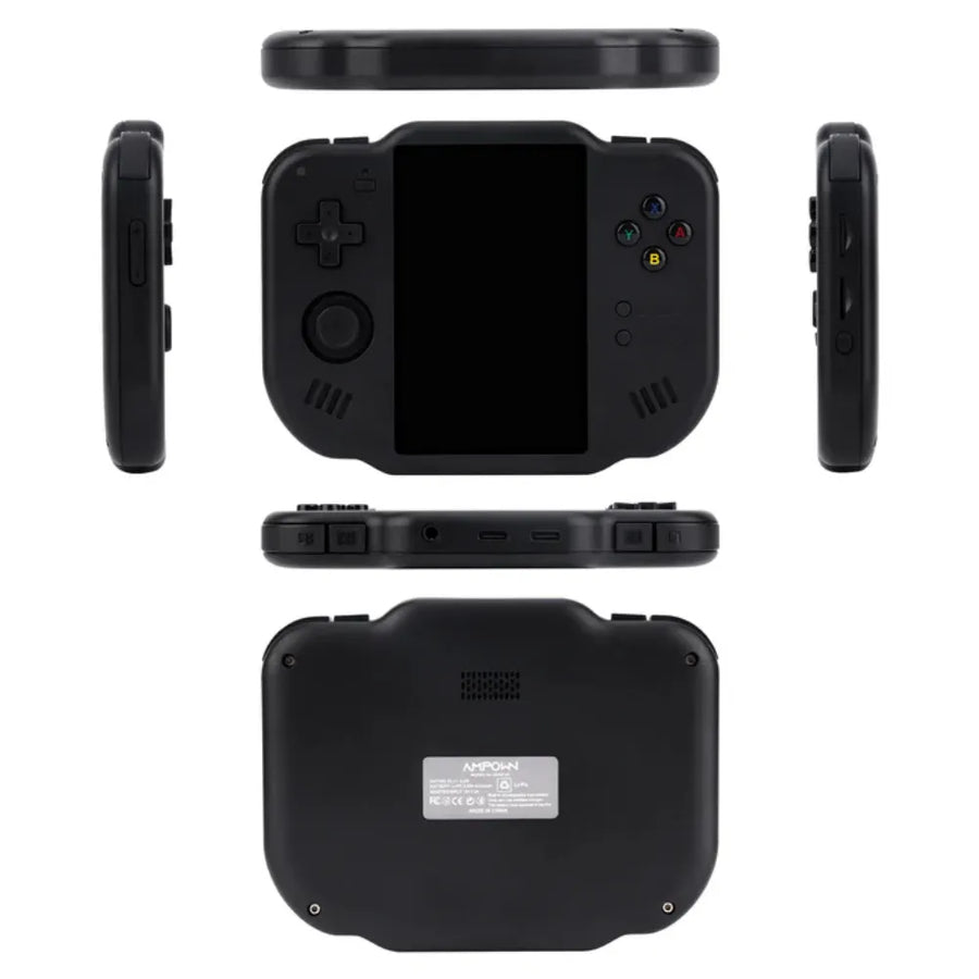 Magicx Zero 40 Console retrogaming android vue en détail avec écran noir et boutons de contrôle.
