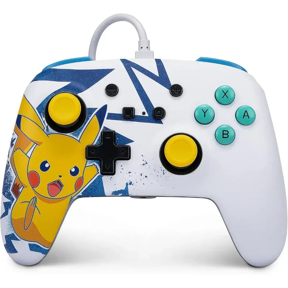 Manette PowerA Switch Pikachu avec câble USB 3 mètres
