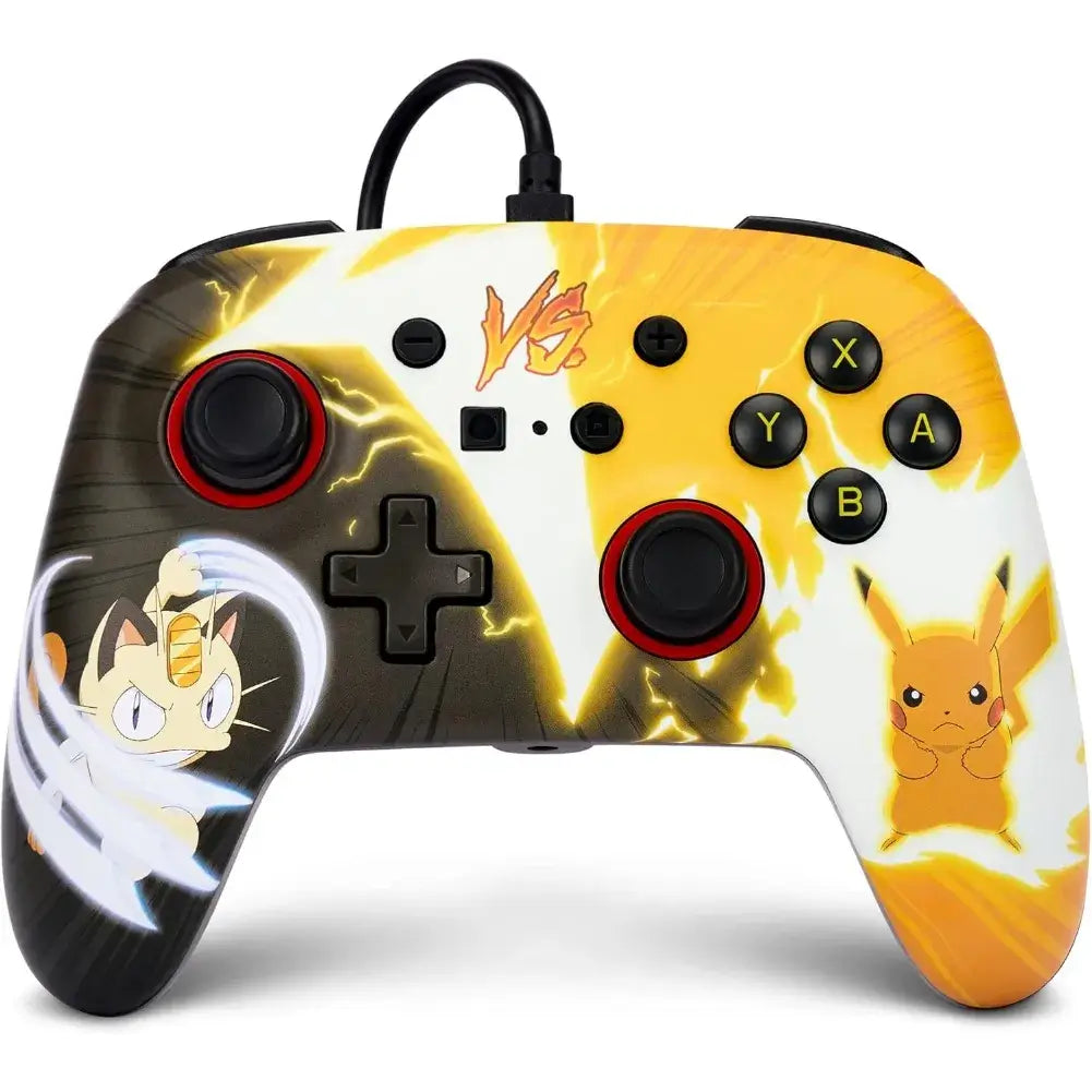 Manette PowerA Switch Pikachu vs Meowth vue de face