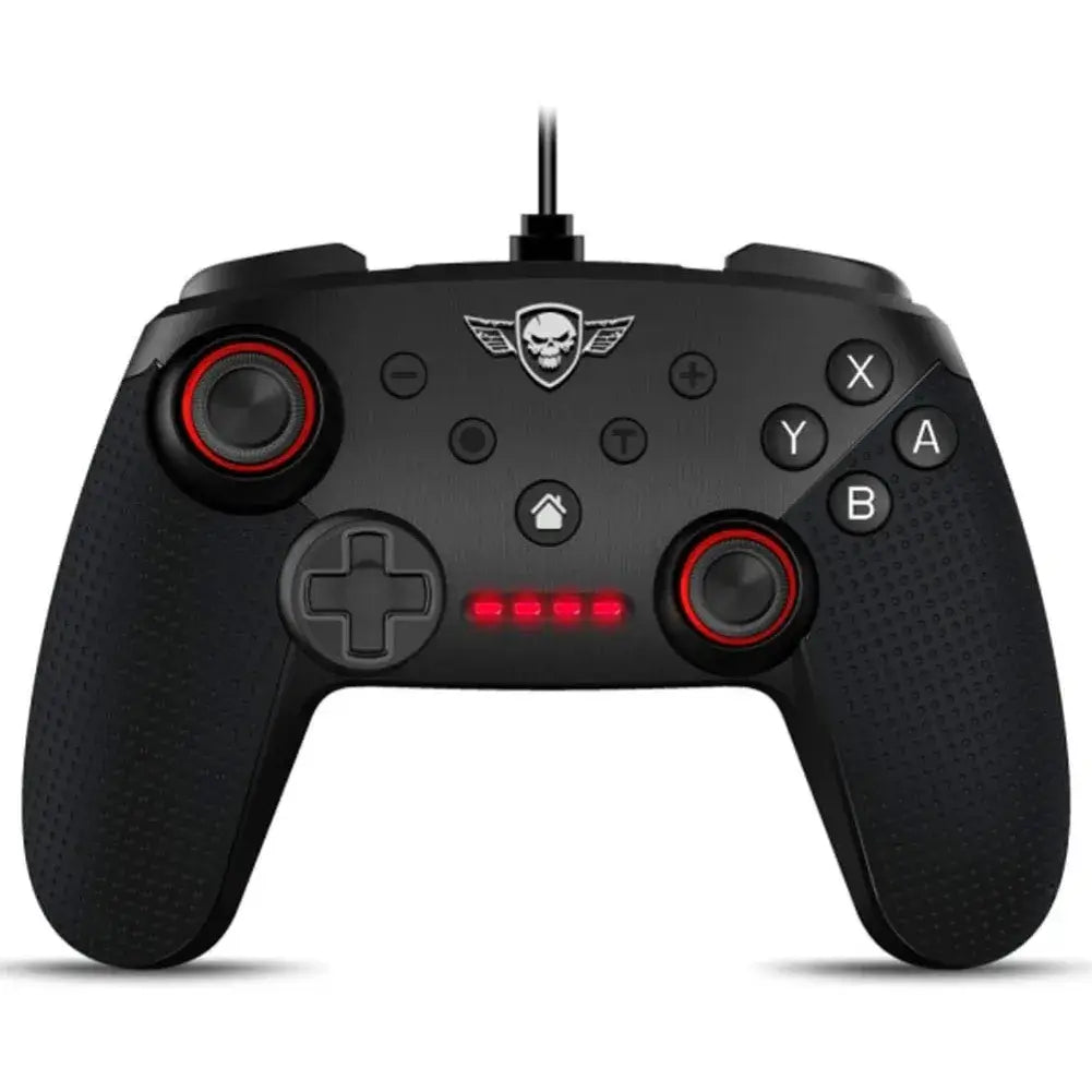 Manette filaire pour Nintendo Switch en main