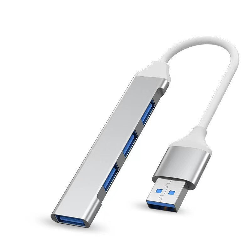 Hub USB 4 ports, version USB-A 2.0 coloris argent