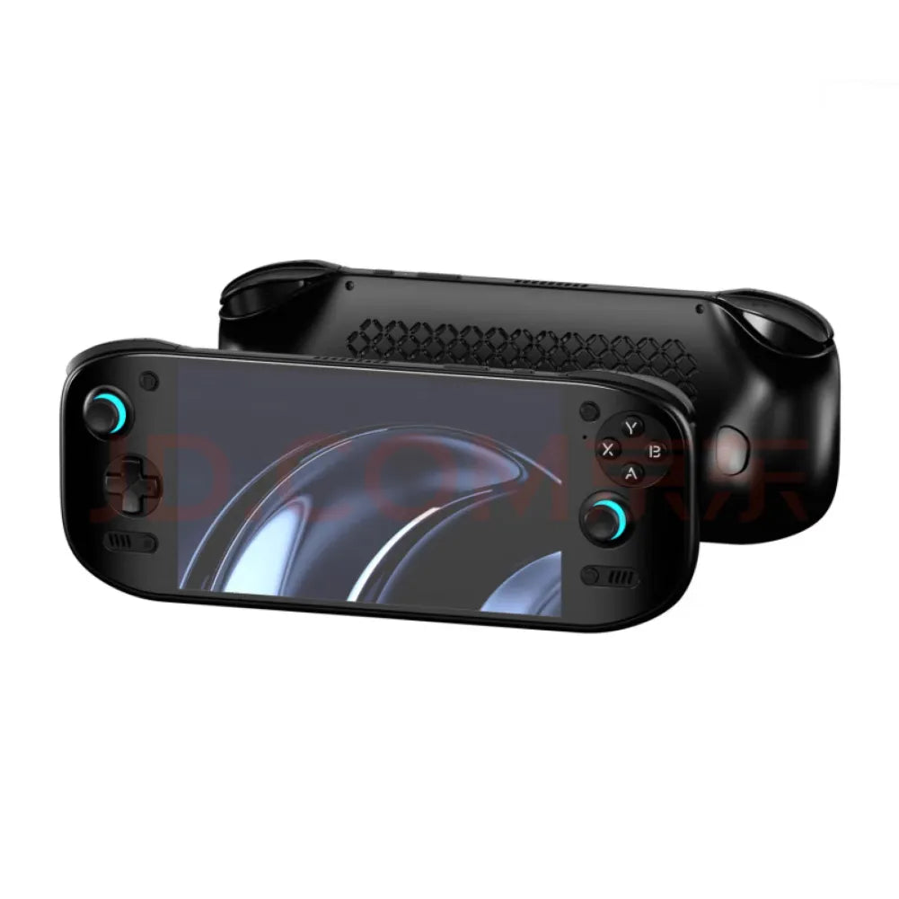 AYN Odin 2 Portal — Console portable AMOLED 7'' 1080p vue avant et arrière avec boutons de contrôle.