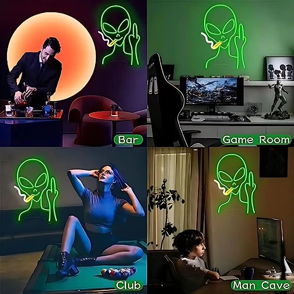 Panneau Alien Vert