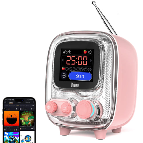 Bluetooth-Lautsprecher Divoom Tiivoo-2 — Retro-Mini-Fernseher mit Fotoalbum-Display