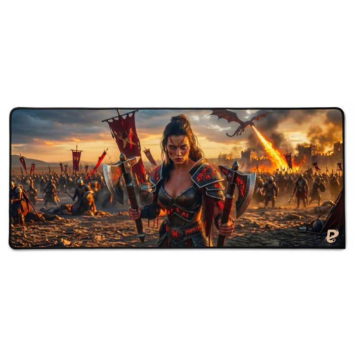 Unterseite, Kanten und Lebensdauer — XXL-Mauspad Fantasy-Kriegerin | PopMyPad | 900x400 mm | 3 mm | rutschfest, hochpräzise