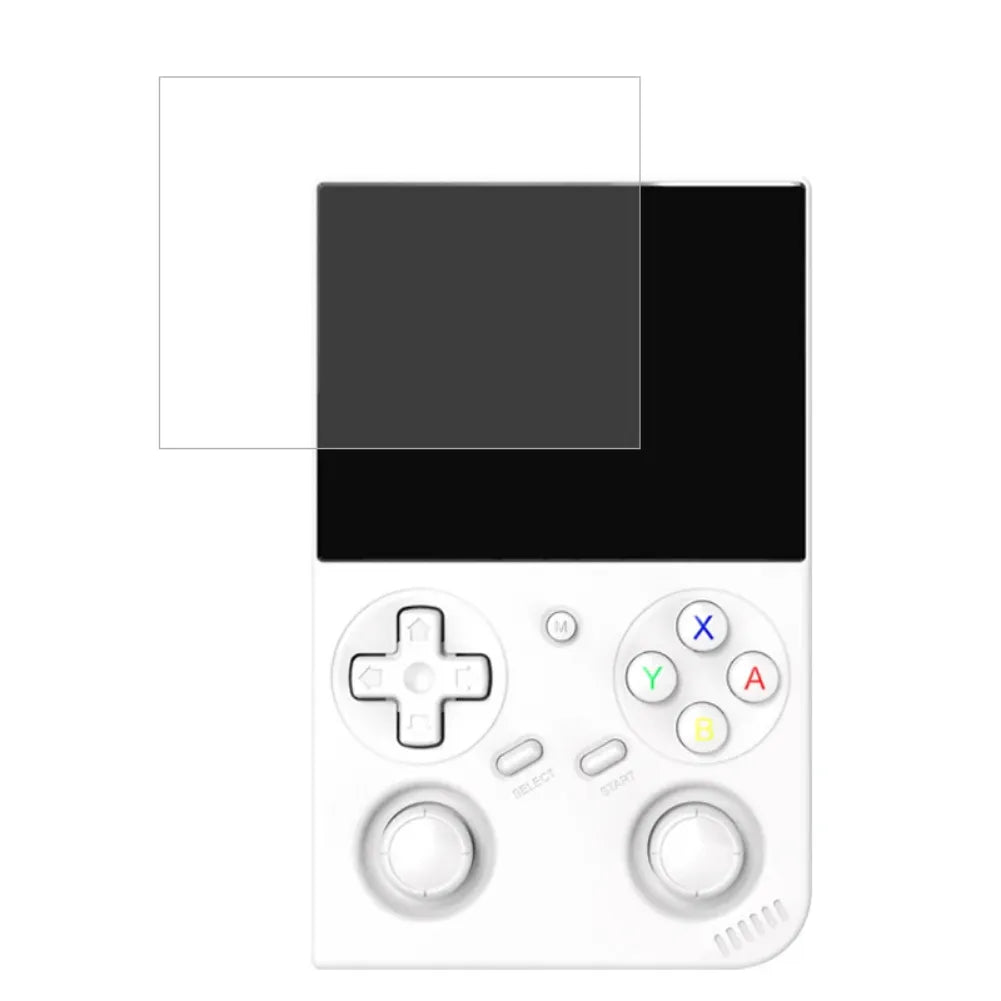Protection écran verre trempé RG35XX Pro sur la console Anbernic RG35XX Pro, offrant une protection optimale.