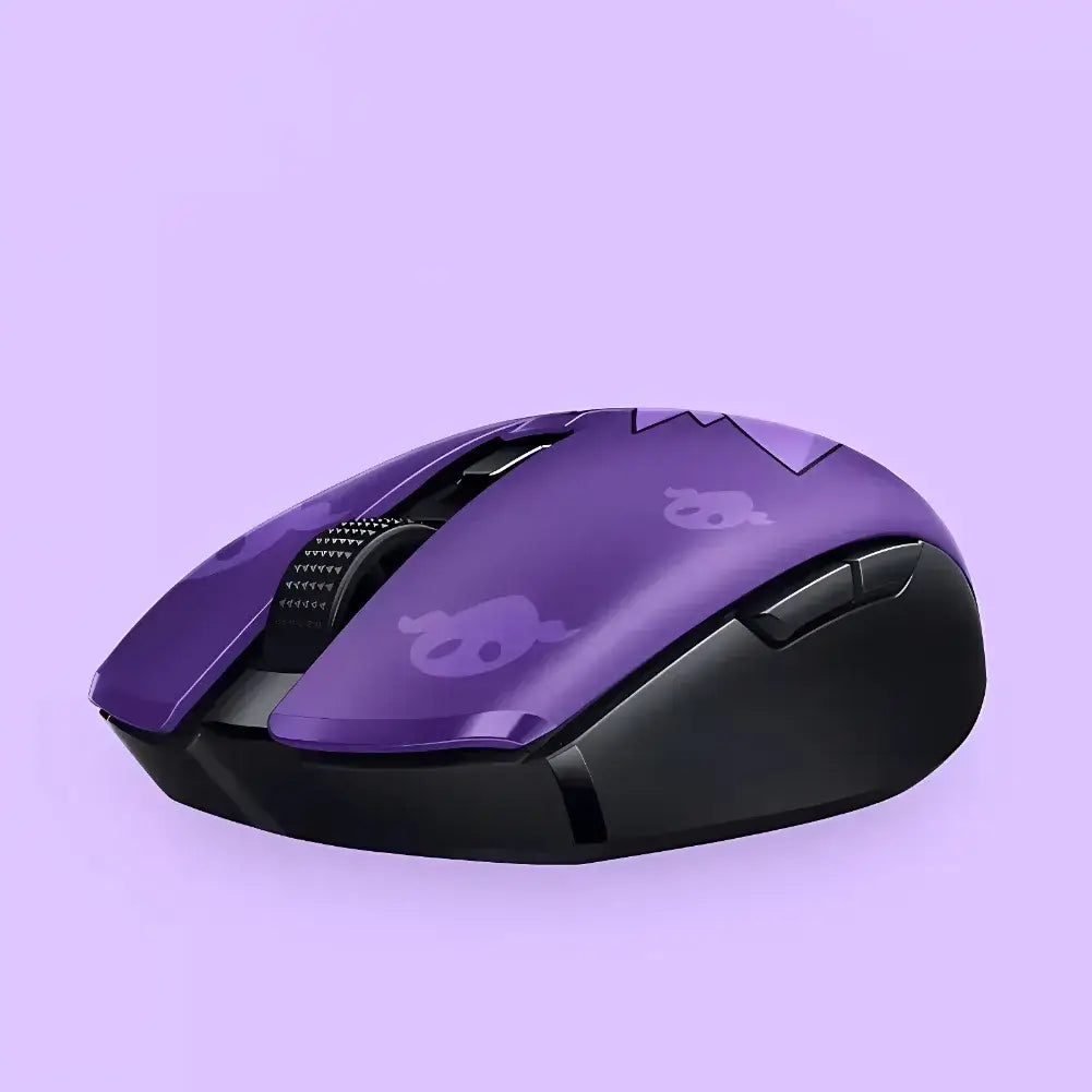 Design violet avec Gengar sur souris gamer Razer