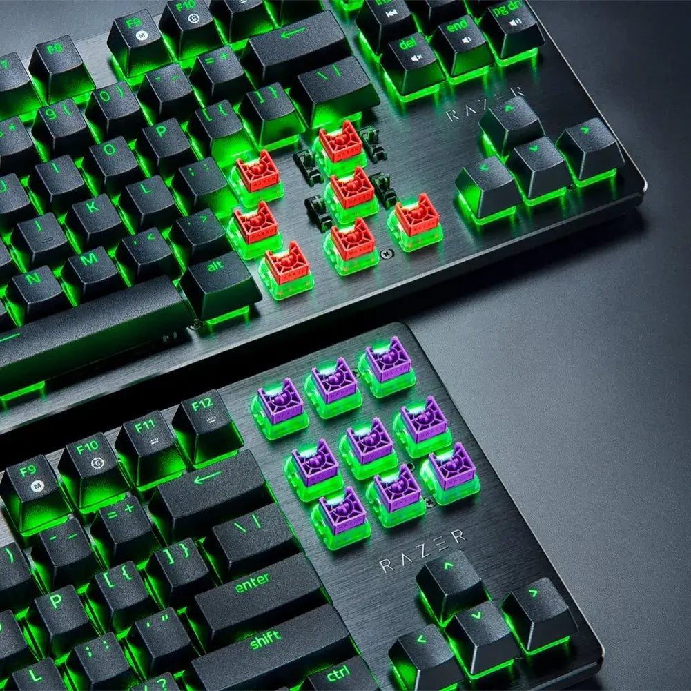 Touches ABS double injection Razer gros plan