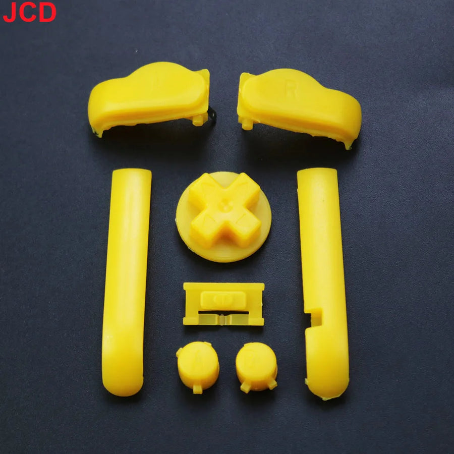 Jeu de boutons de remplacement pour Game Boy Advance : A/B, croix directionnelle et gâchettes L/R — Jaune