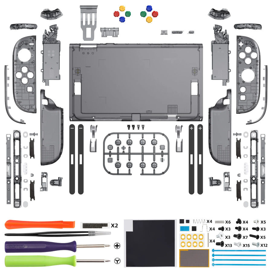 eXtremeRate shell with buttons for Joy-Con 2, Translucent slate black — image 26