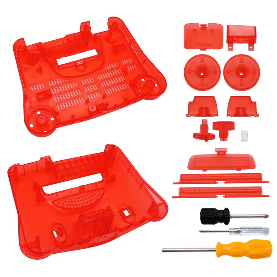 BitFunx translucent shell for N64, clear red — image 30