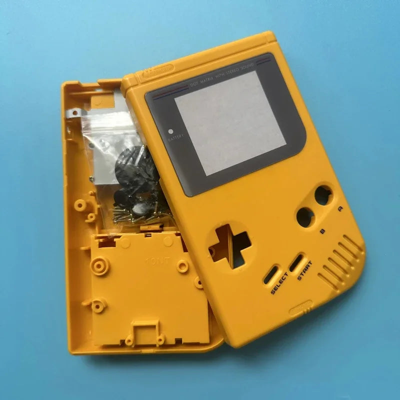 Coque de remplacement complète pour Game Boy DMG, prédécoupée pour écran IPS — Jaune