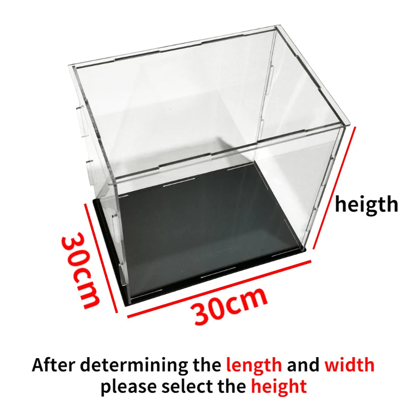 Vitrine en acrylique transparent à assembler pour figurines et objets de collection — 30 × 30 cm (2)