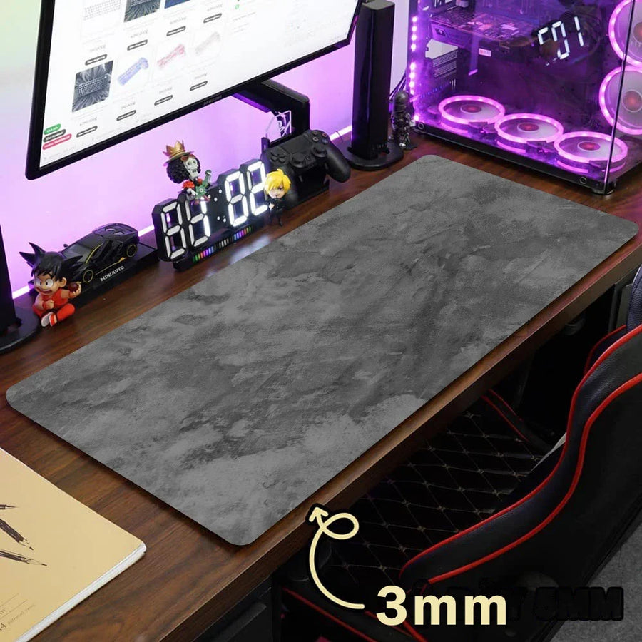 Tapis de souris XXL de la série grise, bords surjetés et base caoutchouc, formats de 30 × 60 à 50 × 100 cm — visuel 16