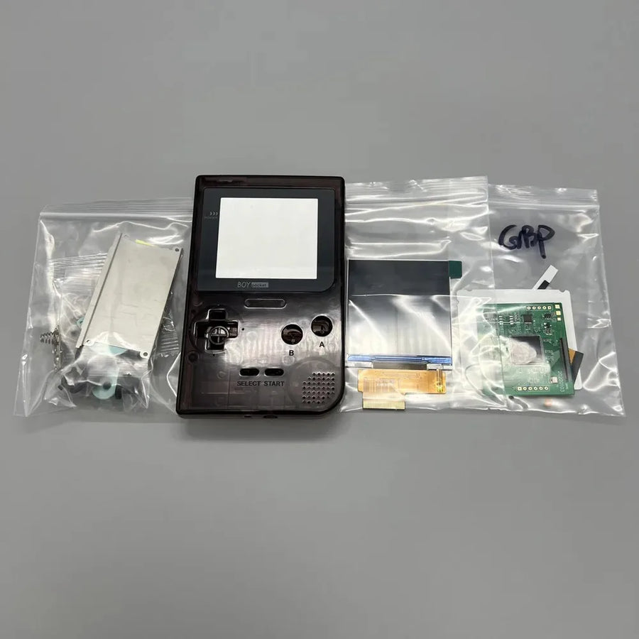 2.6" IPS screen for Game Boy Pocket with shell, translucent black colour — image 31