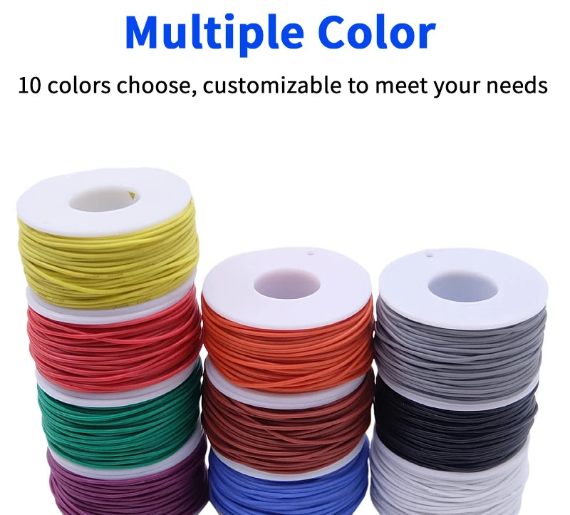 Kit de fil de câblage silicone 5 couleurs à âme de cuivre étamé, sections 20 à 30 AWG, pour modding et réparation — visuel 15