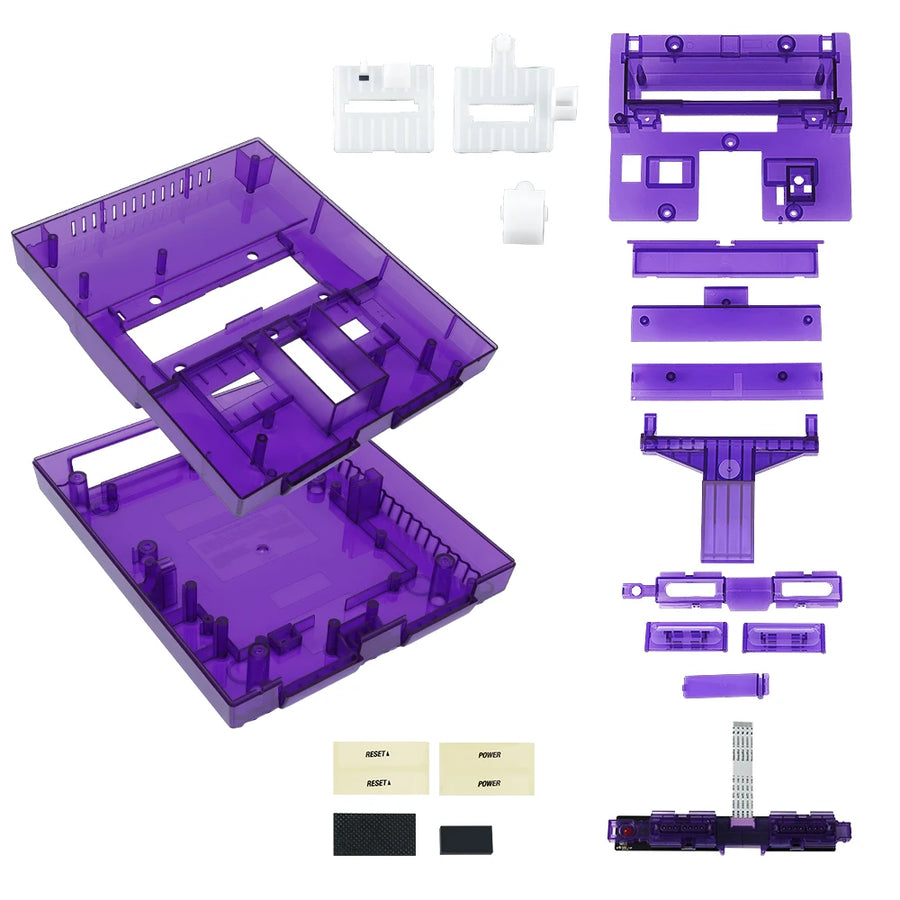 BitFunx replacement shell for US version SNES, clear purple — image 22