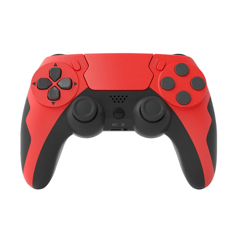 Manette sans fil GAMINJA P48 avec micro, coloris rouge et noir, compatible PS4, PS3 et PC