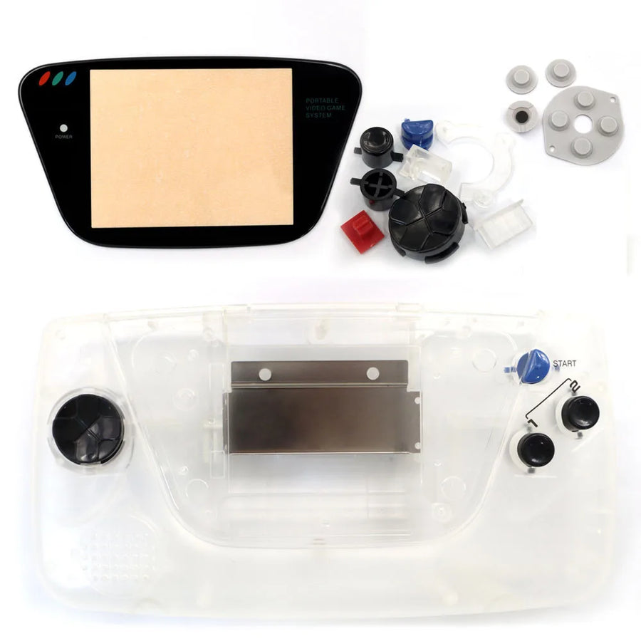 Komplettgehäuse Game Gear Hispeedido, Weiß transluzent — Bild 12
