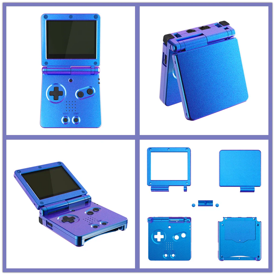 Coque de remplacement complète eXtremeRate pour Game Boy Advance SP, compatible écran IPS sans découpe — visuel 7