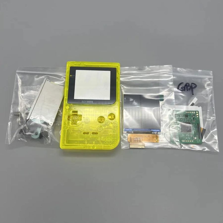 2.6" IPS screen for Game Boy Pocket with shell, translucent yellow colour — image 18