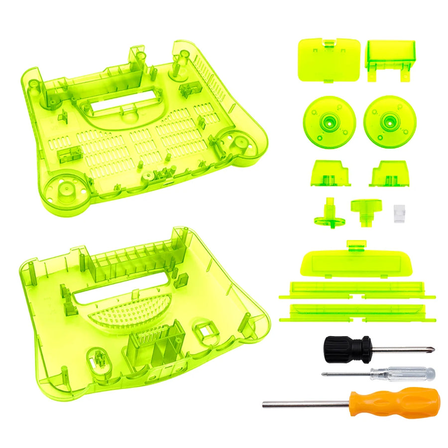 BitFunx translucent shell for N64, clear green — image 31