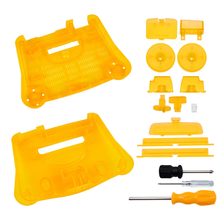 BitFunx translucent shell for N64, clear orange — image 28