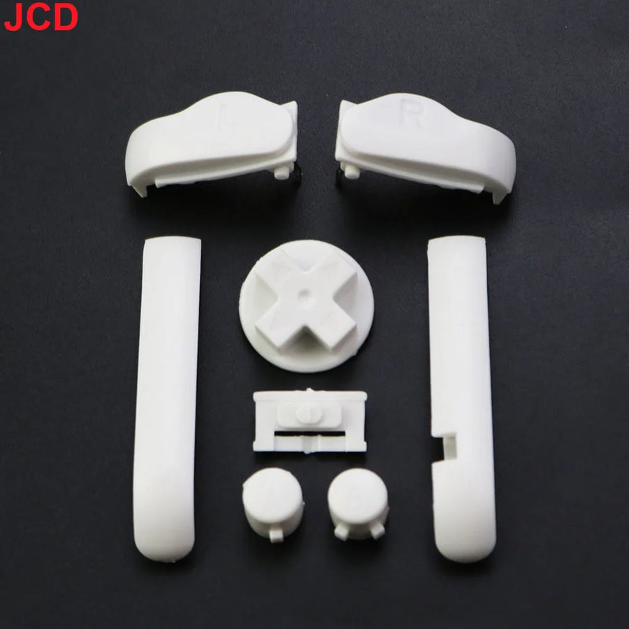 Jeu de boutons de remplacement pour Game Boy Advance : A/B, croix directionnelle et gâchettes L/R — Blanc