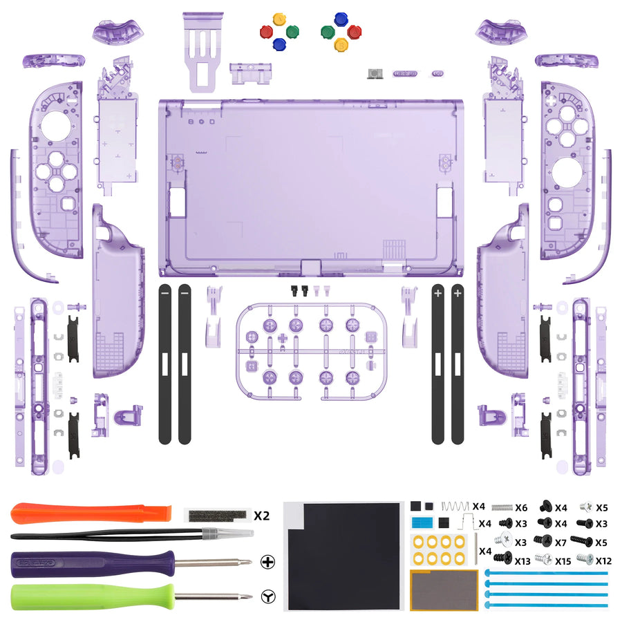eXtremeRate shell with buttons for Joy-Con 2, Translucent purple — image 34