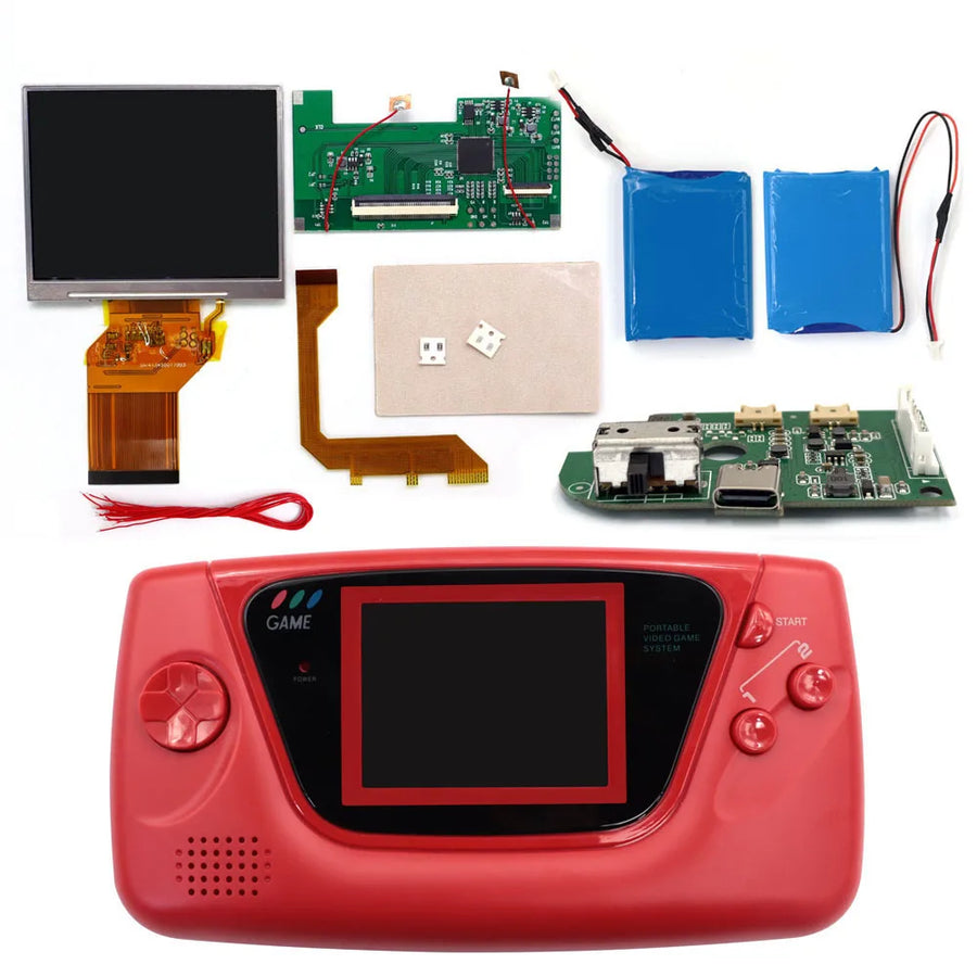 Hispeedido backlit screen kit for Game Gear, version with red shell — image 11