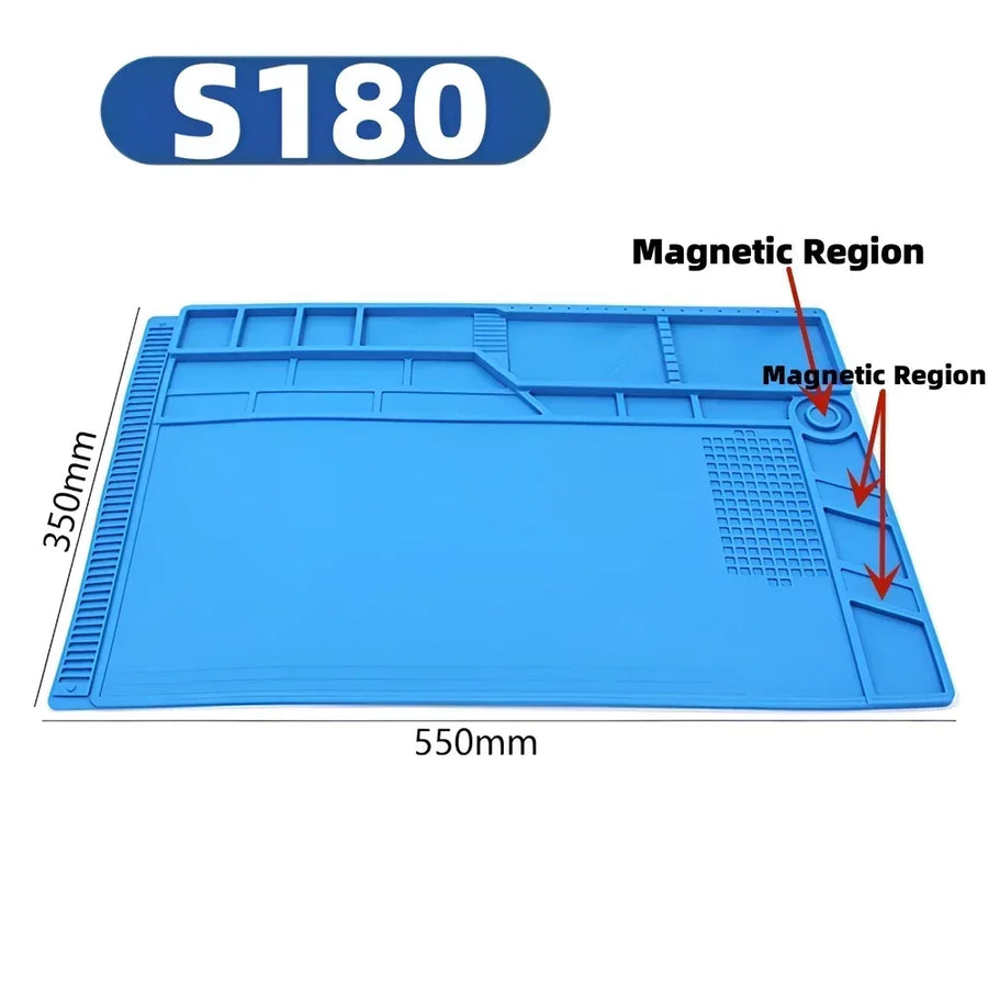 Tapis de soudure en silicone magnétique antistatique pour atelier de réparation — visuel 22