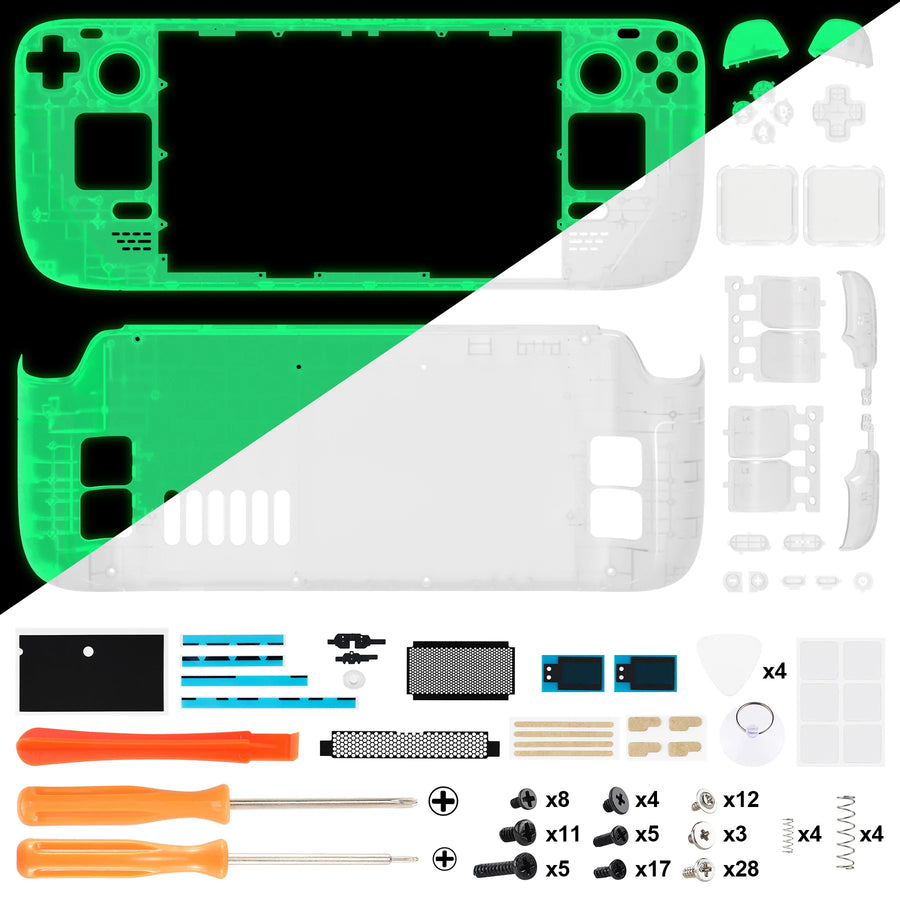 eXtremeRate full shell for Steam Deck LCD, glow-in-the-dark green — image 34