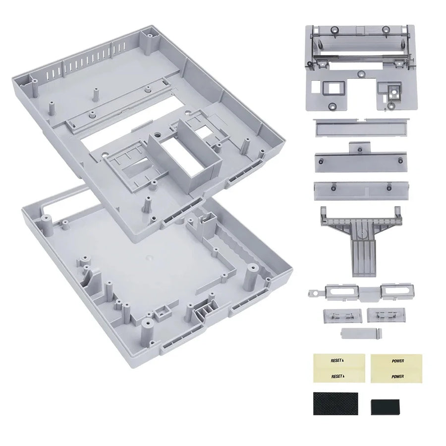 BitFunx replacement shell for US version SNES, clear grey — image 28