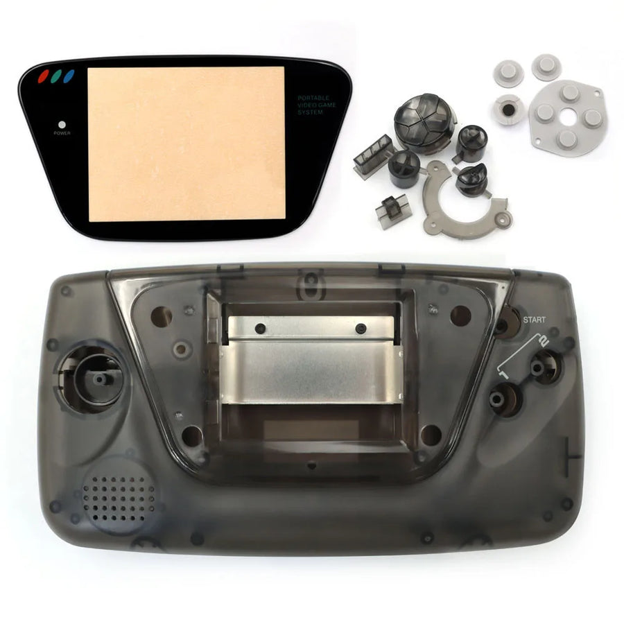 Komplettgehäuse Game Gear Hispeedido, Schwarz transluzent — Bild 11