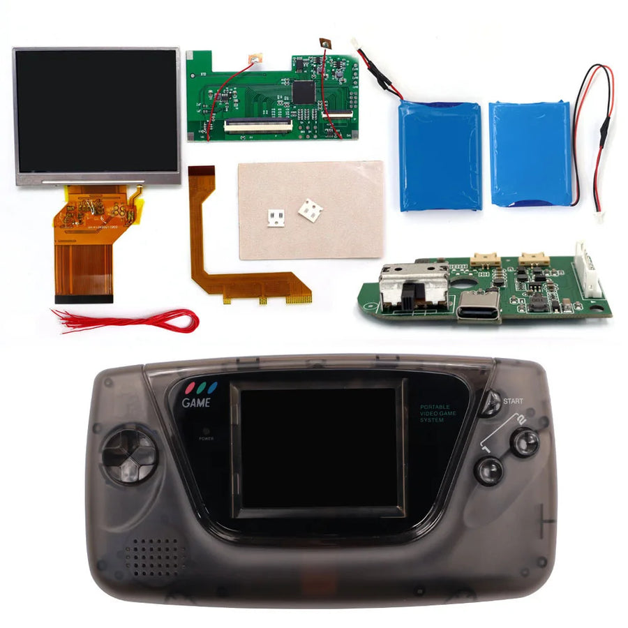 Hispeedido backlit screen kit for Game Gear, version with translucent black shell — image 16