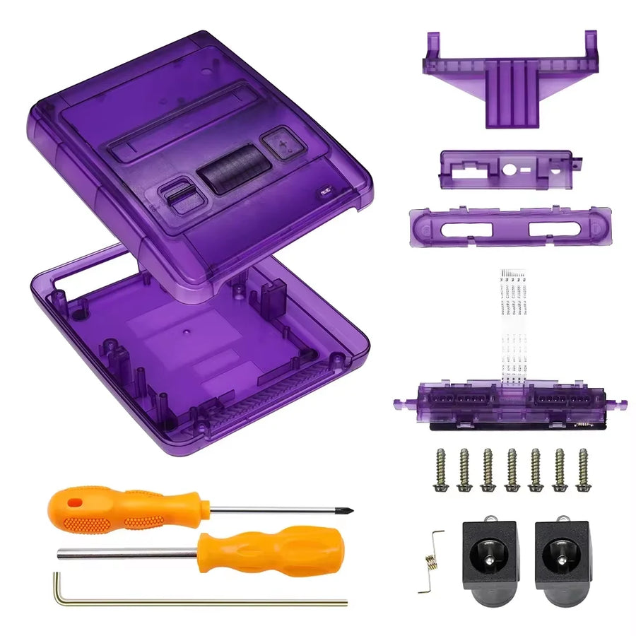 BitFunx-Ersatzgehäuse für Super Famicom und SNES PAL, Farbe Transparentviolett — Bild 20