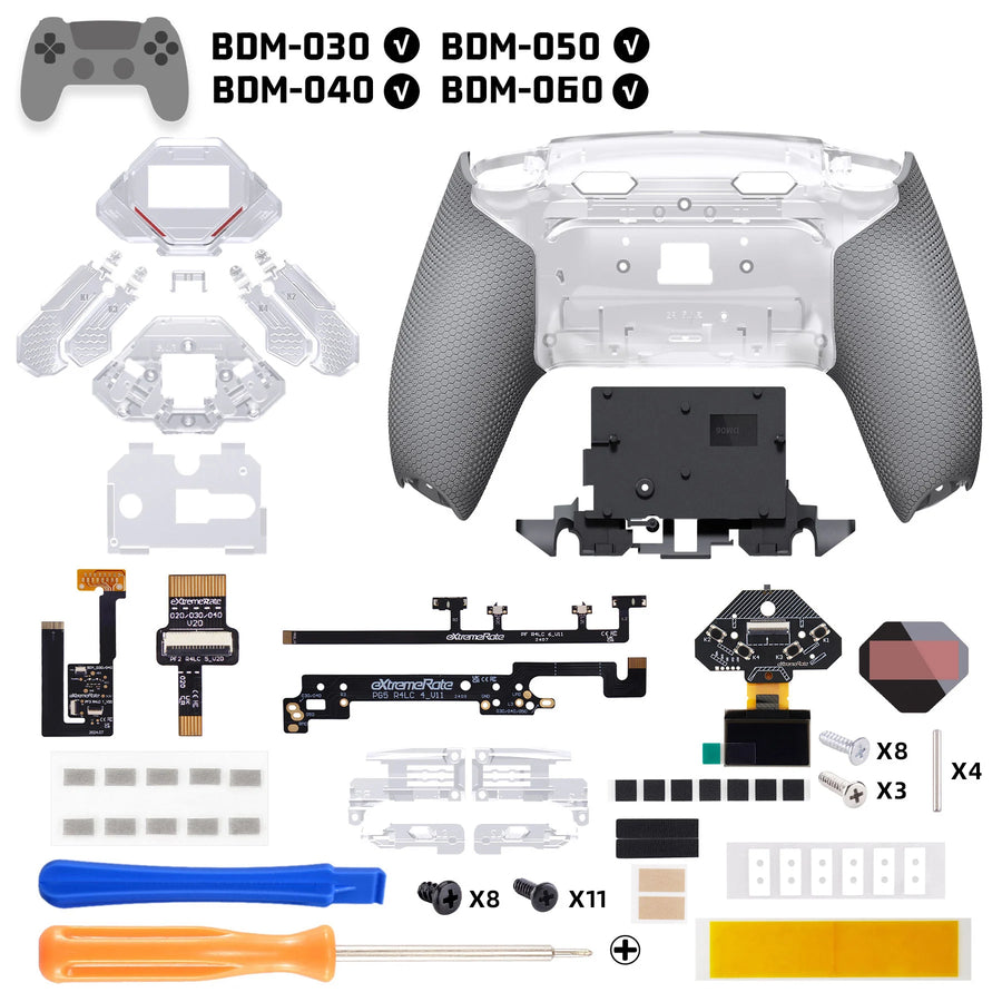 eXtremeRate SPARK back button kit for PS5 controller, Translucent grey — image 29