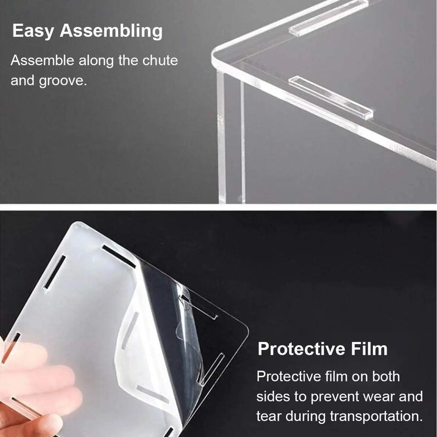 Vitrine en acrylique transparent à assembler pour figurines et objets de collection — visuel 10