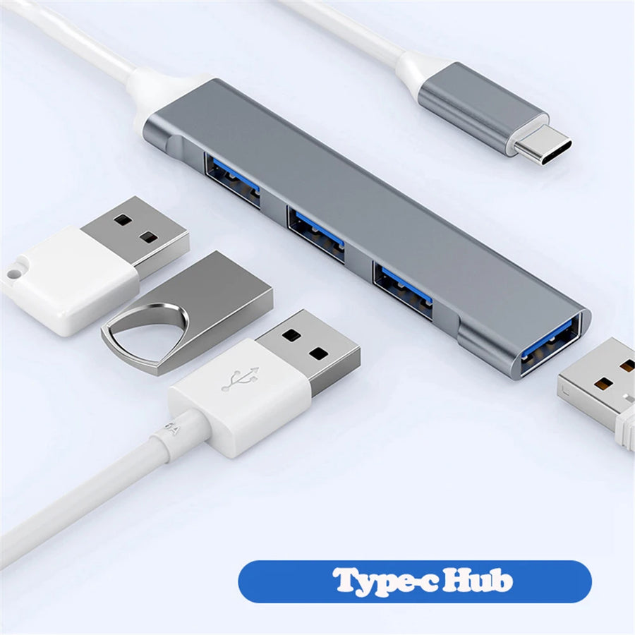Hub USB 4 ports avec câble court, connecteur USB-A ou USB-C — visuel 11