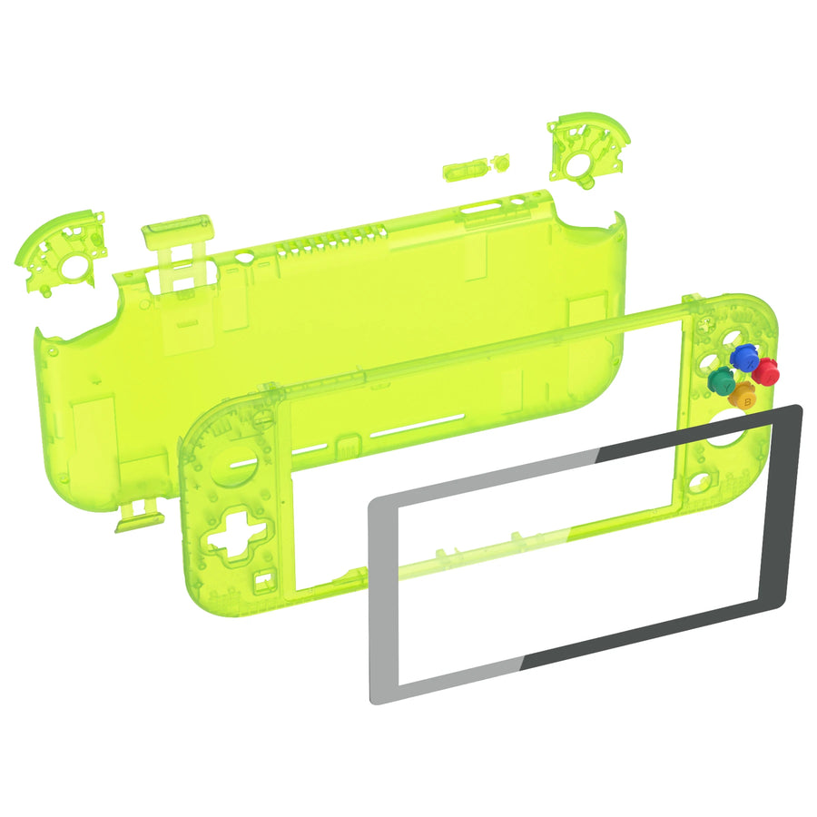 eXtremeRate shell for Switch Lite, translucent lime green colour — image 38