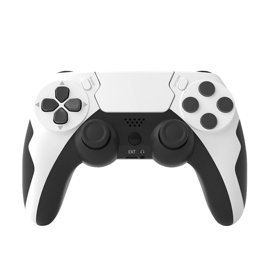 Manette sans fil GAMINJA P48, coloris blanc et noir, compatible PS4, PS3 et PC