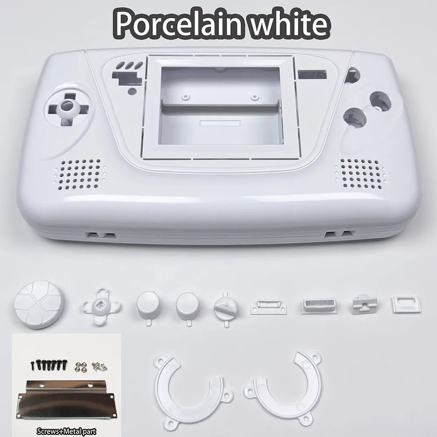 Game-Gear-Gehäuse (weiß) mit Tasten