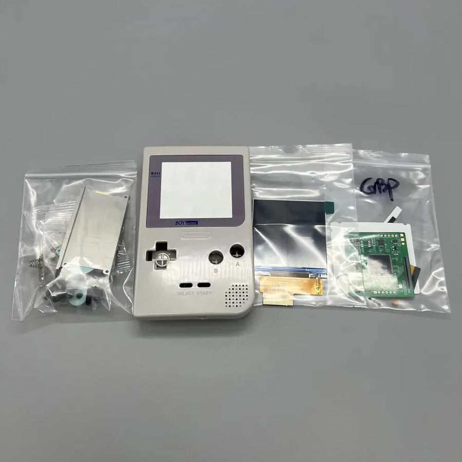 2.6" IPS screen for Game Boy Pocket with shell, grey colour — image 29