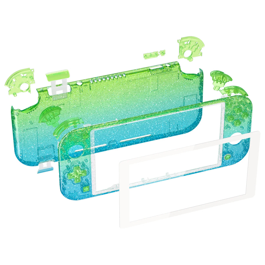 eXtremeRate shell for Switch Lite, glitter green and blue colour — image 36