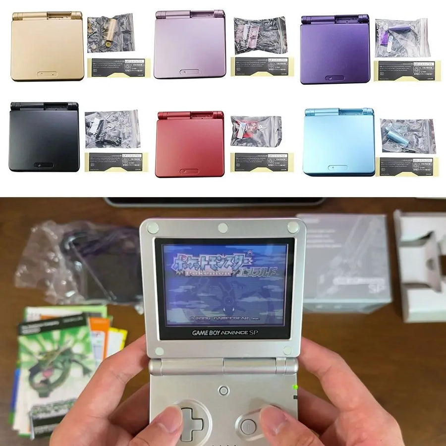 Kit de coque de remplacement complet pour Game Boy Advance SP, avec jeu de boutons et visserie — visuel 4