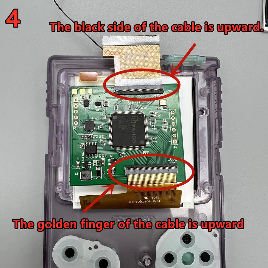 Écran IPS 2,6 pouces de remplacement pour Game Boy Color, avec nappe de connexion et vitre de protection — visuel 19